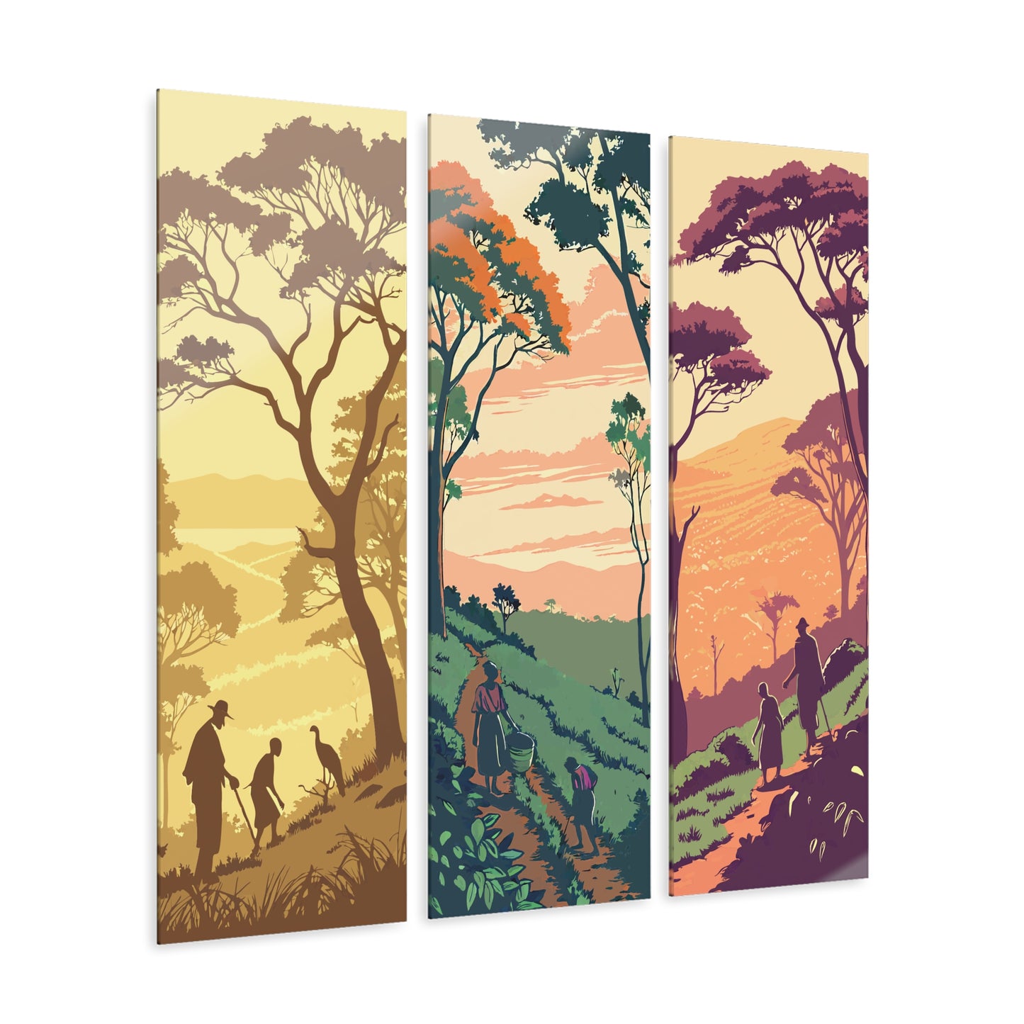 Nature-Inspired Acrylic Prints Triptych - Scenic Landscape Wall Art for Home Décor