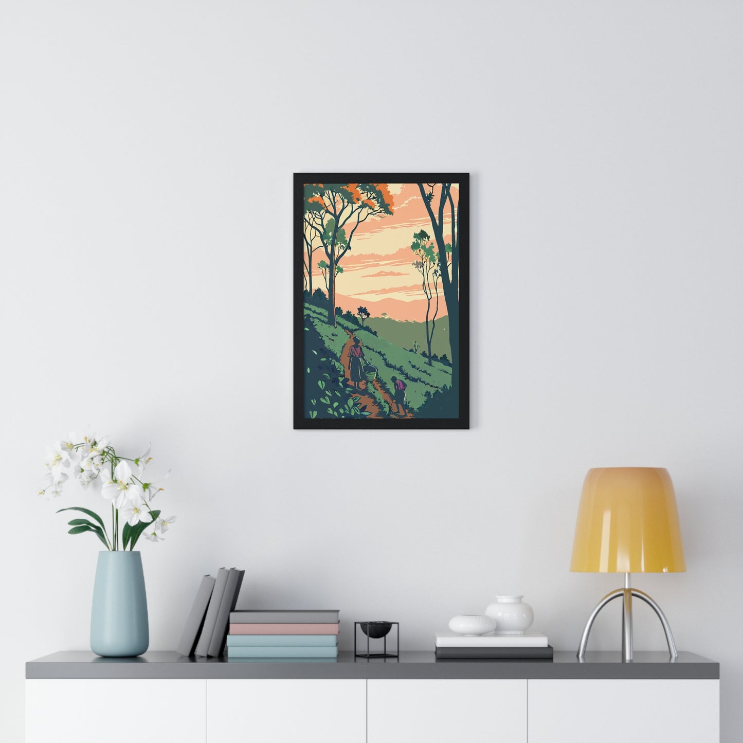 Nature-Inspired Vertical Framed Poster - Serene Landscape Wall Art