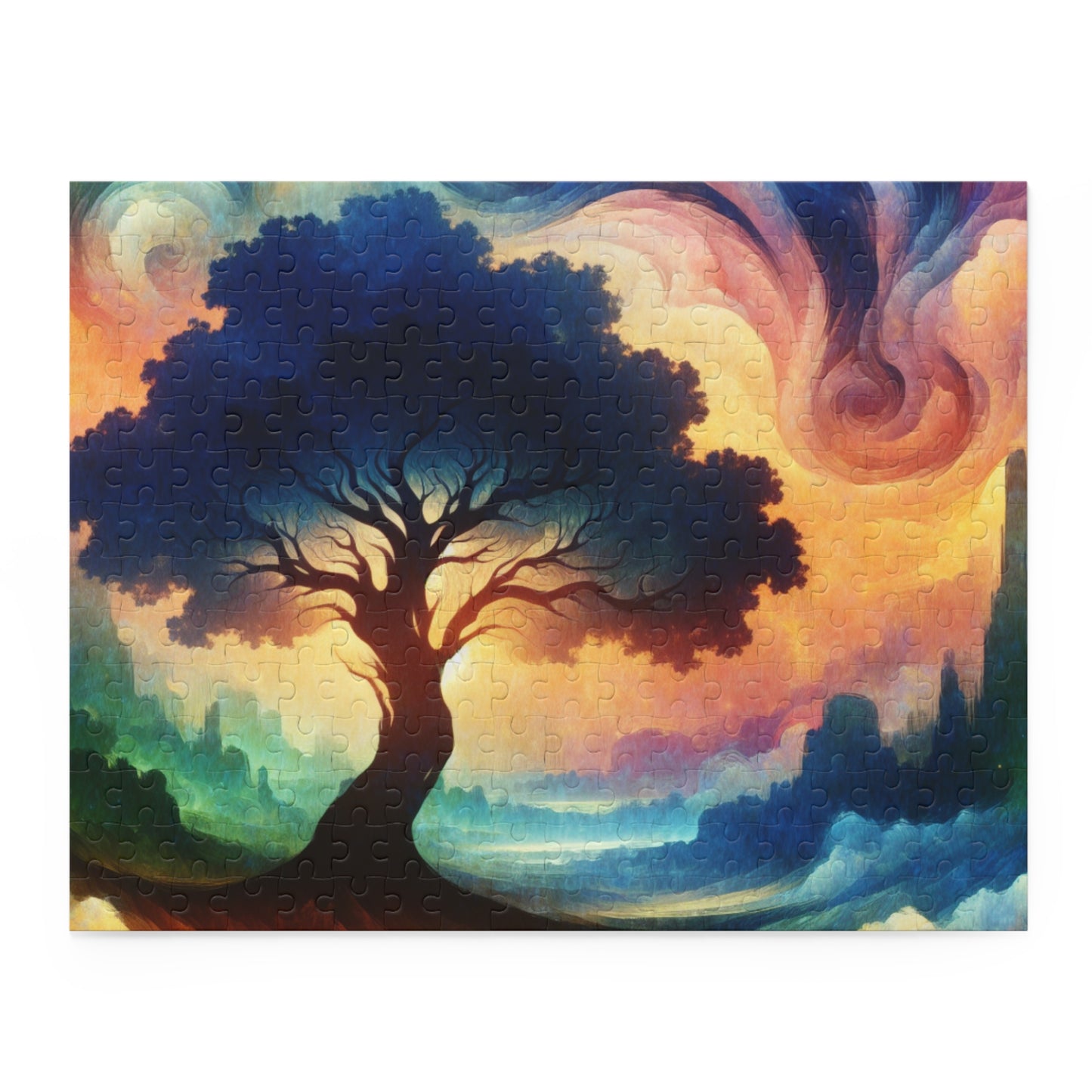 Mystical Tree Art Puzzle - 120, 252, 500 Pieces | Relaxing Artwork for Nature Lovers