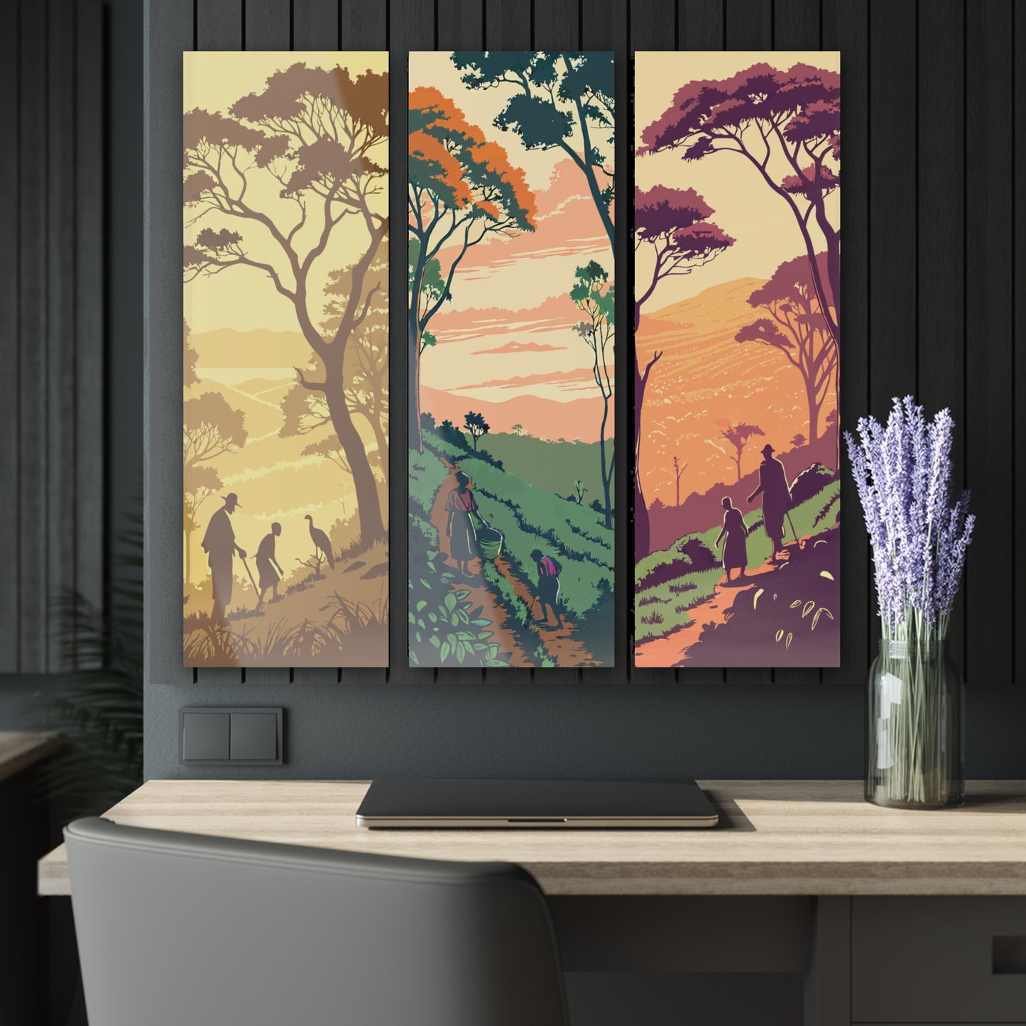 Nature-Inspired Acrylic Prints Triptych - Scenic Landscape Wall Art for Home Décor