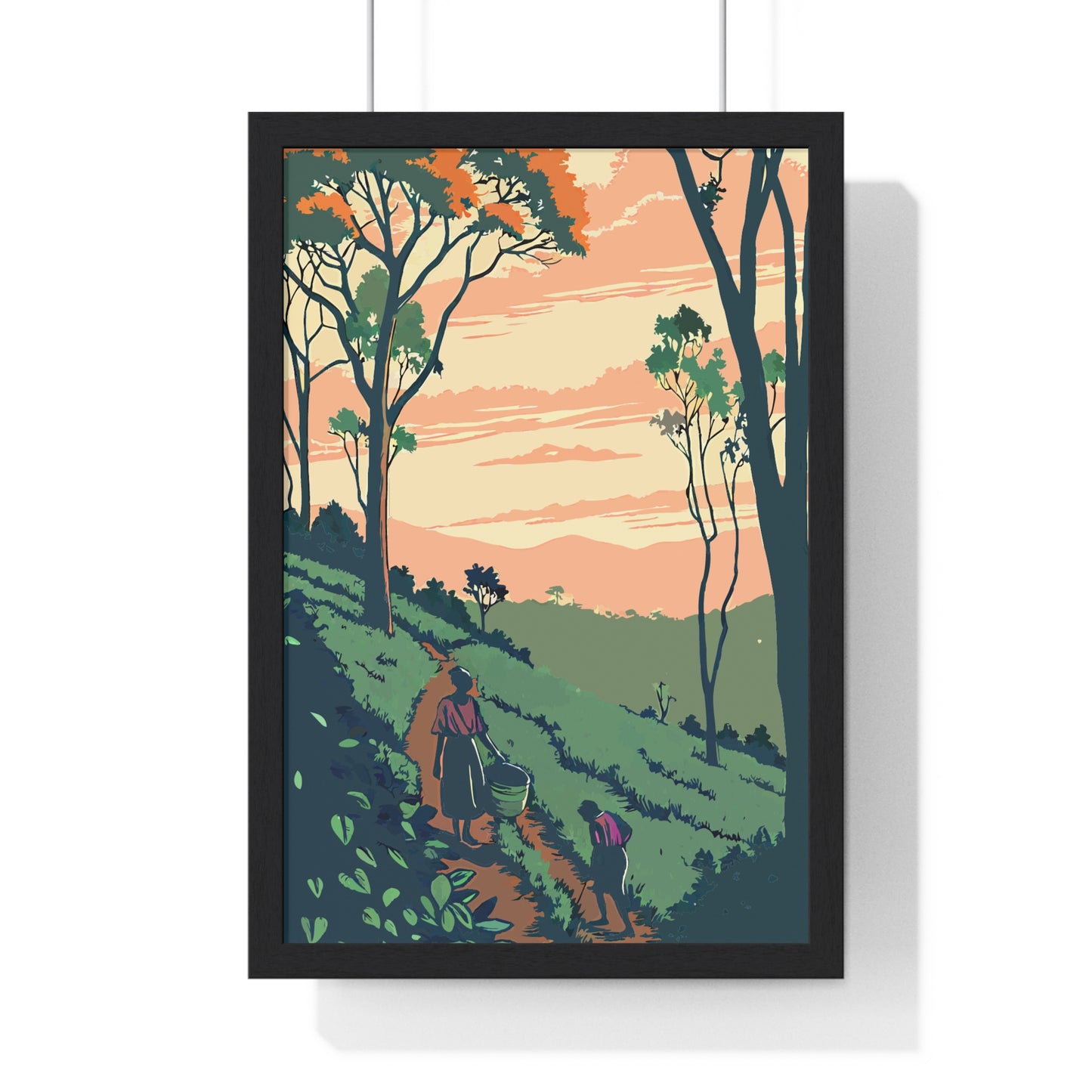 Nature-Inspired Vertical Framed Poster - Serene Landscape Wall Art