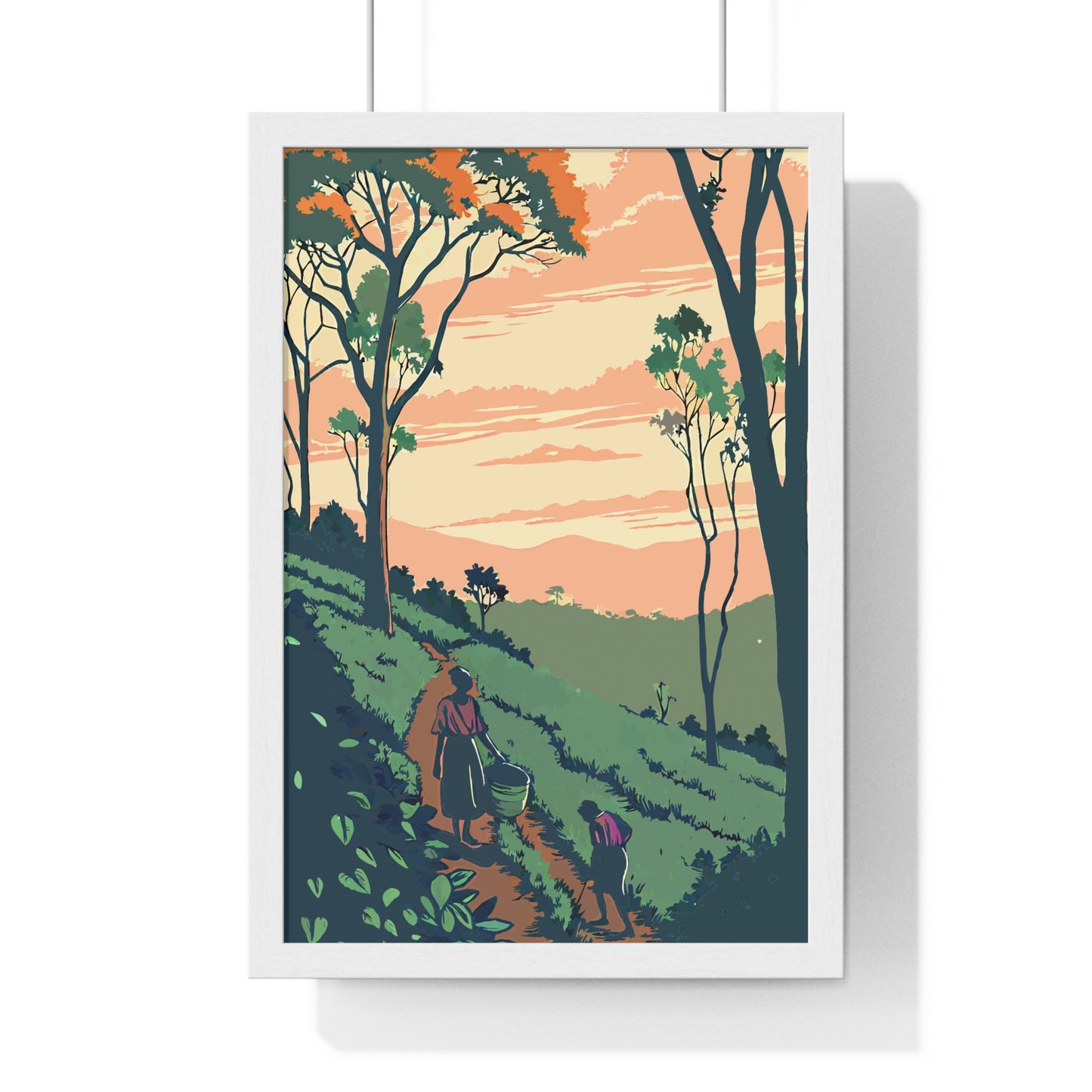 Nature-Inspired Vertical Framed Poster - Serene Landscape Wall Art