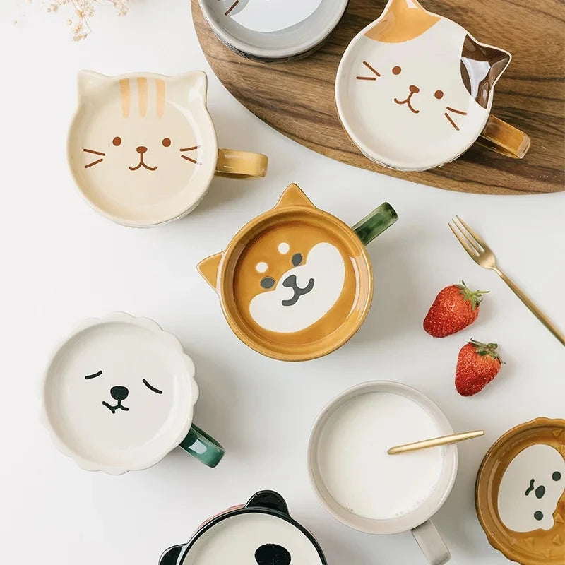 Japanese Cartoon Cat Coffee Mug