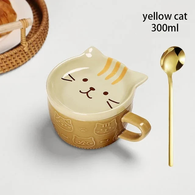 Japanese Cartoon Cat Coffee Mug