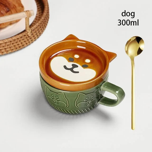 Japanese Cartoon Cat Coffee Mug