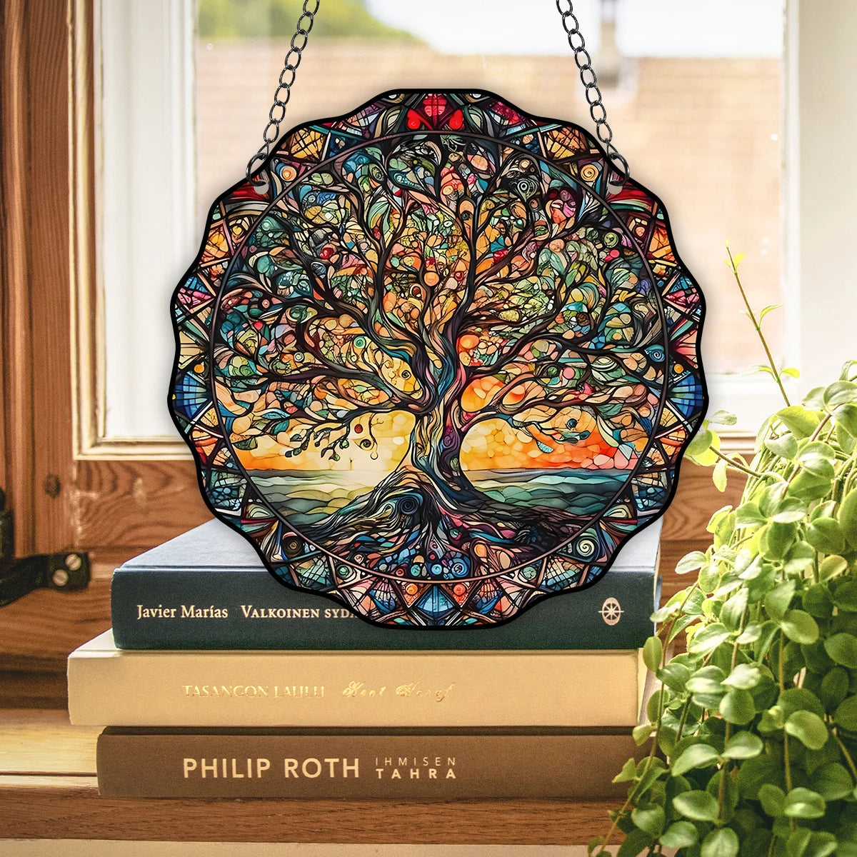 5.9inch Tree of Life Wall Art Decor Sun Hanging Sign