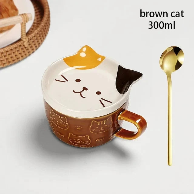 Japanese Cartoon Cat Coffee Mug