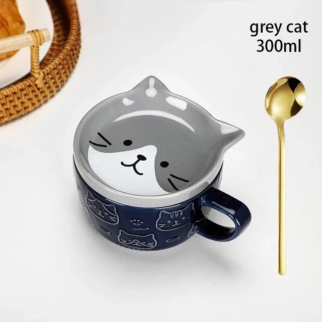 Japanese Cartoon Cat Coffee Mug